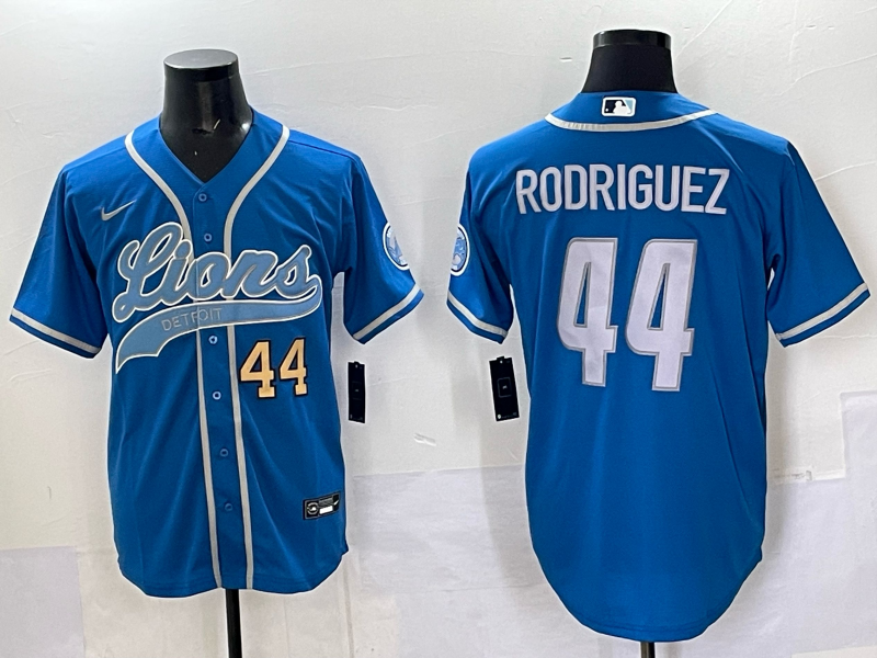 Men 2025 Detroit Lions 44 Rodriguez blue 2025 Nike Limited NFL Jersey 001